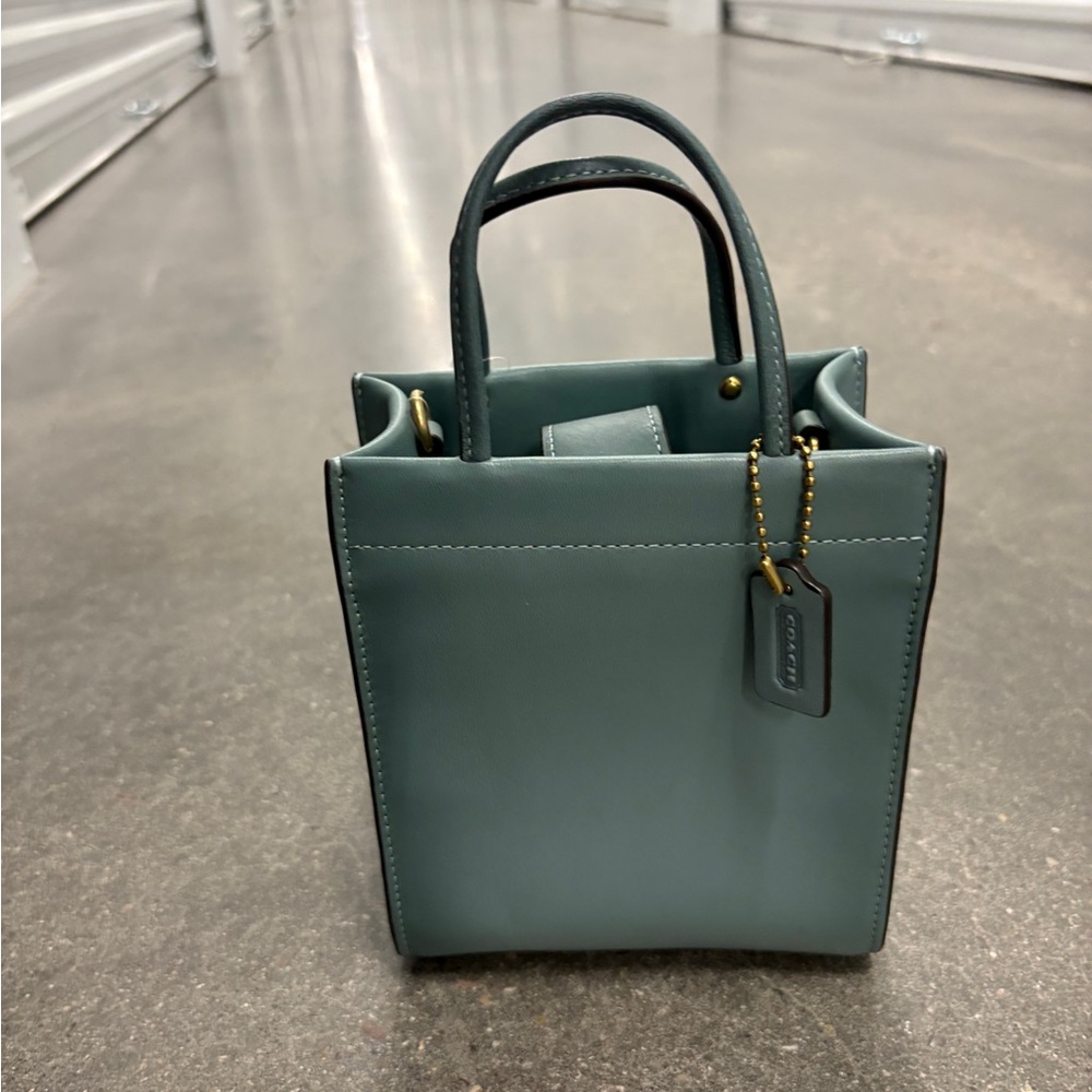 Coach Blue Mini Cashin Tote Bag FIRM PRICE